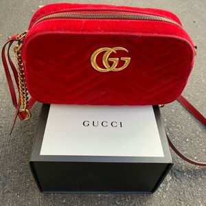 100% AUTHENTIC RED VELVET GUCCI BAG ⚡️SOLD⚡️